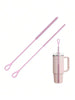 Silicone Straw Cleaning Brush, Reusable, Extended Design, Suitable For Cleaning Glass, Metal Milkshake Straws And Straw Cups, Non-Slip Handle Soft And Bendable